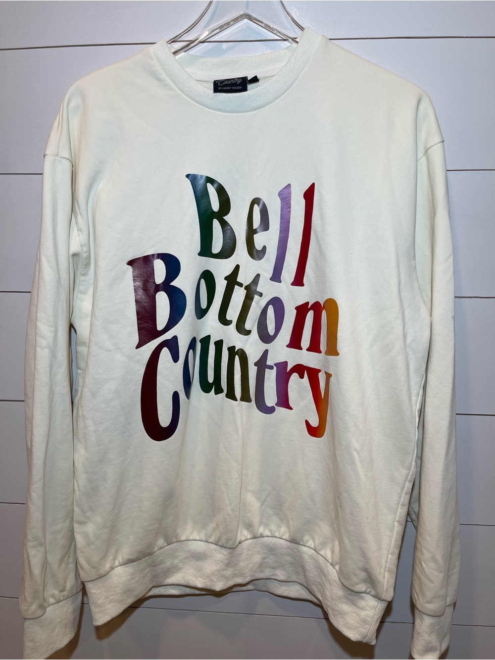 Lainey Wilson Bell Bottom Country Rainbow Logo Sweatshirt Adult Size Medium